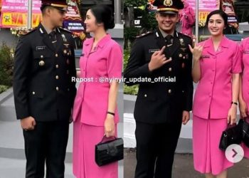 Febby Rastanty Tampil Elegan Kenakan Seragam Bhayangkari