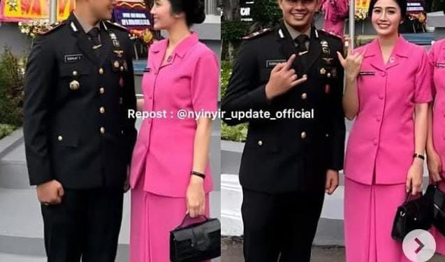 Febby Rastanty Tampil Elegan Kenakan Seragam Bhayangkari